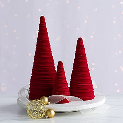 Your Heart's Content Red Velvet Trees Set of 3 (Red) - color: Red