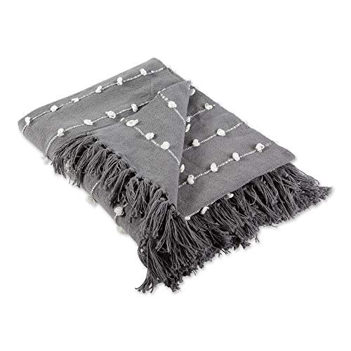 DII Woven Loop Throw Collection, 50x60, Gray - color: Gray