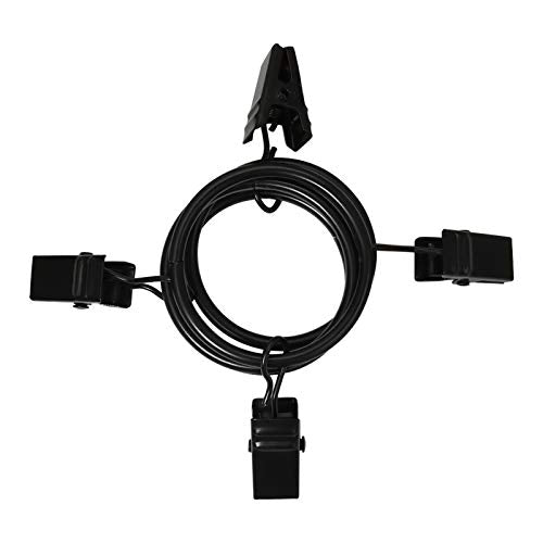 90 Pack Metal Curtain Rings with Clips, 1.26 in ID, Black - color: Black, size: 1.26" I D 90 Pack