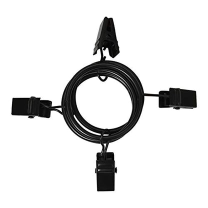 90 Pack Metal Curtain Rings with Clips, 1.26 in ID, Black - color: Black, size: 1.26" I D 90 Pack