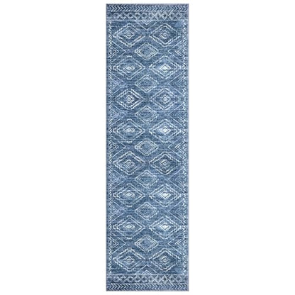 KILOCOCO Washable Runner Rug 2x7 ft Hallway Runners, Stonewashed Blue - color: Stonewashed Blue, size: 2' x 7' (Runner)