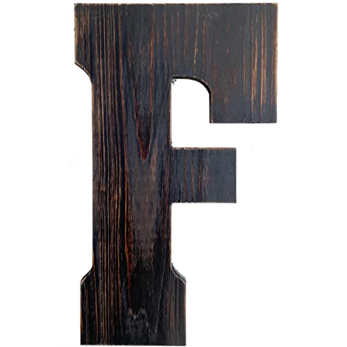 ABELOTS Big Letter Wall Art for Living Room, Bathroom, Bedroom, and Home Decor, Rustic Farmhouse Lettering for Family Last Names, Large Decorative Wood, 14” x 10”(Big F) - color: Big F