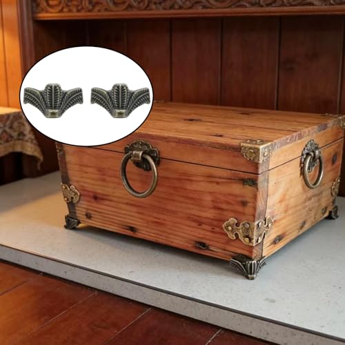 24Pcs Antique Brass Box Legs Feet Corner Protectors with Screws - size: StyleE