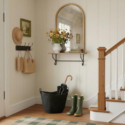 Household Essentials Handwoven Paper Rope Storage Basket with Metal Frame and Handles, Black - color: Black Paper Rope