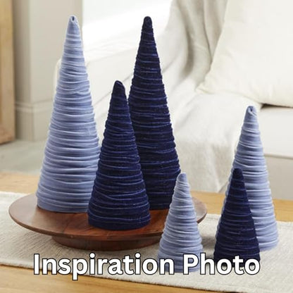 Your Heart's Content Velvet Trees Set of 3 Navy (Navy) - color: Navy