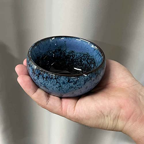 YYW 3 Inch Ceramic Plant Pot Set of 4 with Drainage and Bamboo Tray(Set 1) - color: Set 1, size: One Size