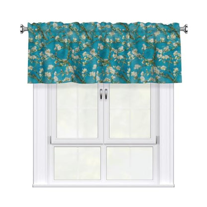 Blossom Floral Curtain Valance 54x18 Inches Window Treatment Rod Pocket Valance for Kitchen Bathroom Bedroom - color: Blossom Floral