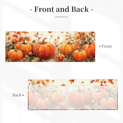 Worltoldb Thanksgiving Pumpkin Curtain Valance Short Rod Pocket Window Treatment for Living Room Bedroom Kitchen Bathroom 1 Panel 54" W x 18" L - color: Thanksgiving Pumpkin