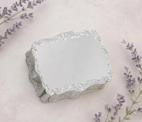 Cherished Moments Rectangle Jewelry Box for Jewelry & Keepsakes - color: Silver Blank