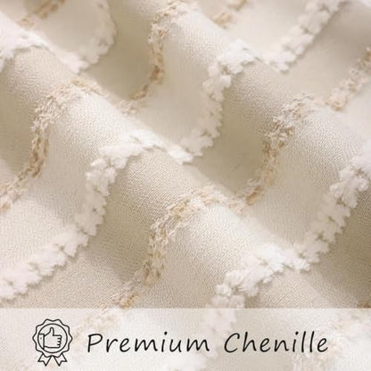 Boho Jacquard Throw Pillow Covers 16x16 Inch Set of 2 Beige Khaki - color: Beige+khaki, size: 16" x 16" (Pack of 2)