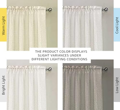 H.VERSAILTEX Heathered Natural - color: Heathered Natural, size: 52"W x 84"L (Pack of 2)