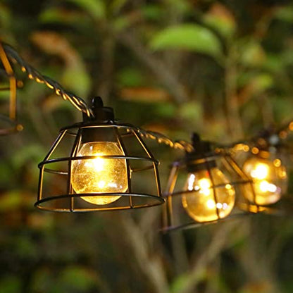 Vigdur Lantern String Lights, 10 G40 Bulbs Patio String Lights, 11FT