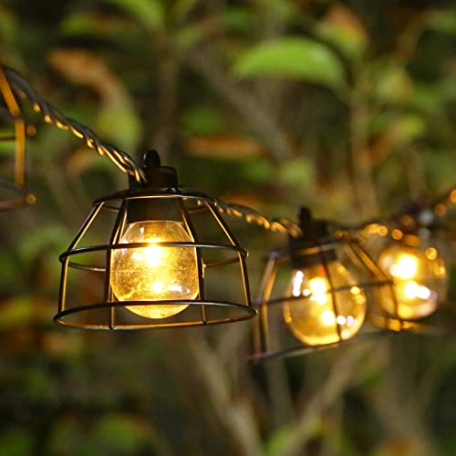 Vigdur Lantern String Lights, 10 G40 Bulbs Patio String Lights, 11FT