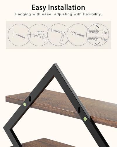 2 Pack Floating Wall Shelves for Indoor Plants, 2-Tier Wall Plant Holder - size: 2-Pack