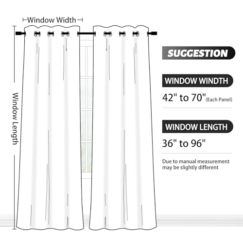 SimpleHome Ombre Black to Grey White Curtains for Living Room 42Wx45L - color: Black, size: 42"W x 45"L (Pack of 2)
