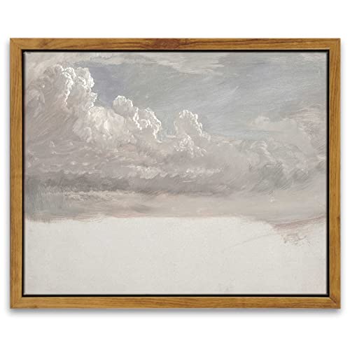 InSimSea Framed Canvas Wall Art Vintage Decor, Home Decor Classical Oil Painting Cloud Study Canvas Prints Wall Decorations Bathroom Decor Wall Art, 8"x10" - color: Cloud Study, size: 10"L x 8"W