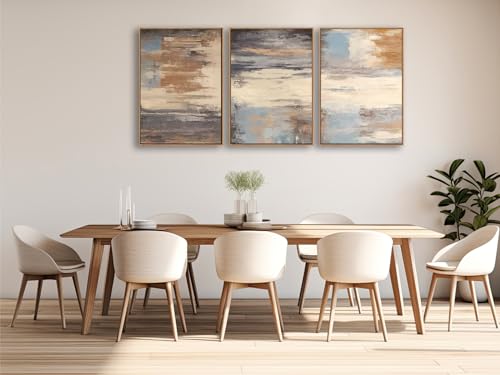 Large Framed Canvas Wall Art, Abstract Colorful Painting Picture, 20"X28"X3 - color: Sepia, size: 20" X 28" X 3pieces Framed