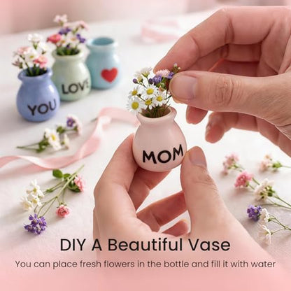 6 Pcs Mini Vase Fridge Magnets, Cute Refrigerator Magnets for Mom Gifts - color: 6 Pack for Mom