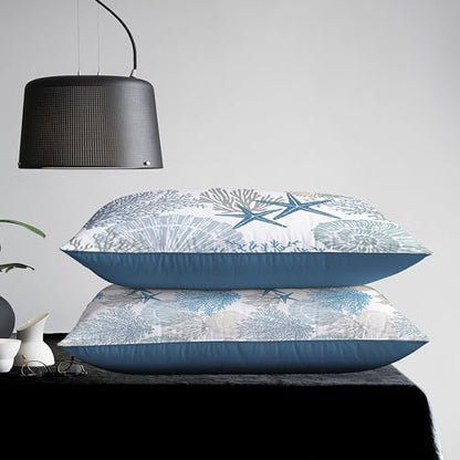 Tritard Coastal Lumbar Pillow Covers Set of 2, 12x20, Blue - size: 20" x 12" (Pack of 2)