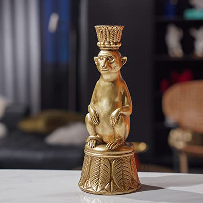 Guichifun Monkey Candle Stick Holder Table Decor - color: Monkey