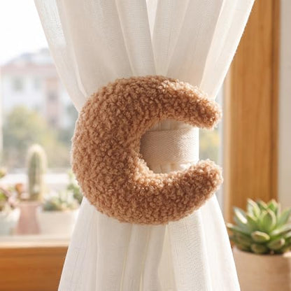 Chumia 2 Pack Moon Stars Curtain Tiebacks Cute Nursery Decor - style: Moon Stars