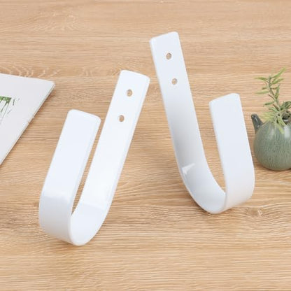 Groleca 2 Pack Curtain Holdbacks Curtain Tiebacks Wall Mount, White - color: White