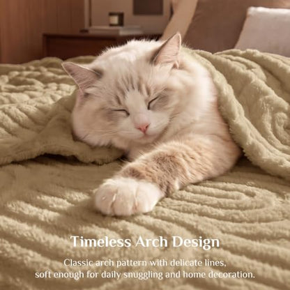 BEDELITE Light Brown Boho Fleece Twin Blanket for Bed, 60x80 Inches - color: Light Brown, size: Twin(60"x80")