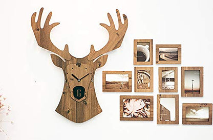 Stephanie Imports Modern Minimalist Reindeer Light Wall Clock - color: Reindeer Light