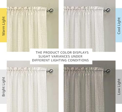 H.VERSAILTEX Heathered Natural - color: Heathered Natural, size: 52"W x 96"L (Pack of 2)