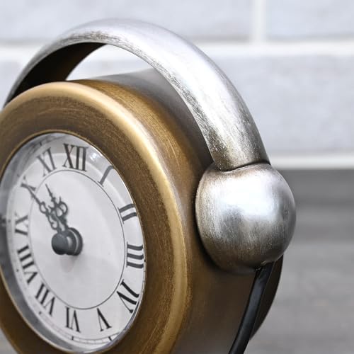 Ikee Design Gold DJ Desk Clock Modern Mantel Small Table Clock