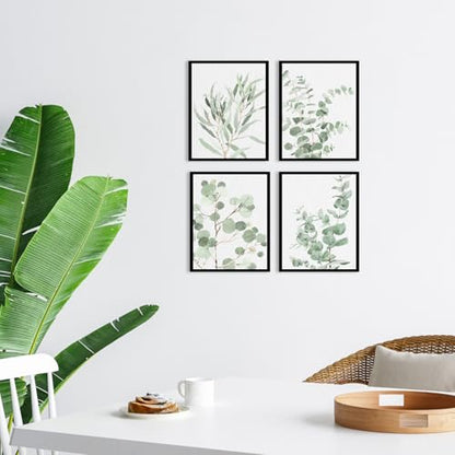 Botanical Prints Wall Art Framed, Sage Green, Plant Pictures, 8"x10"x4 - color: Sage Green, size: 8"x10"x4