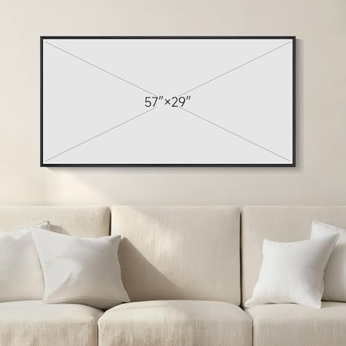 Extra Large Framed Blue Abstract Modern Wall Art for Living Room, 60x30 In - color: Blue, size: 60"L x 30"W