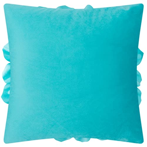 OiseauVoler Decorative 3D Flower Throw Pillow Covers 18 x 18 Inch Teal - color: Teal