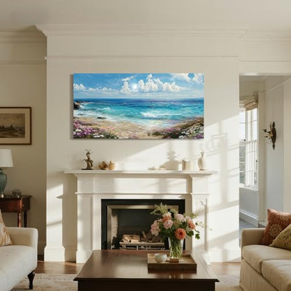 imjiayu Ocean Wall Art for Living Room Seaside Oversized Prints 29"x57" - color: Shimmering Sea, size: 57"L x 29"W