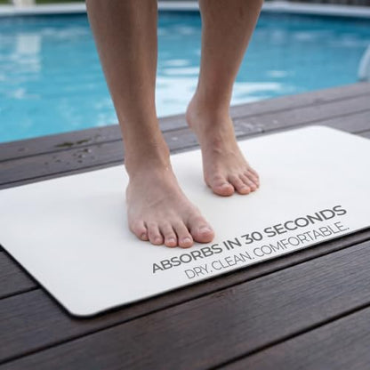 Homergy Bath Mat for Bathroom Non Slip, Quick Dry, 18x28 in, White - color: White, size: 18" x 28"