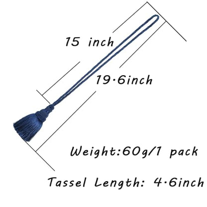 2 Pack Curtain Tie Backs Rope Tassels for Curtain Holdback - color: Navy, size: 2p