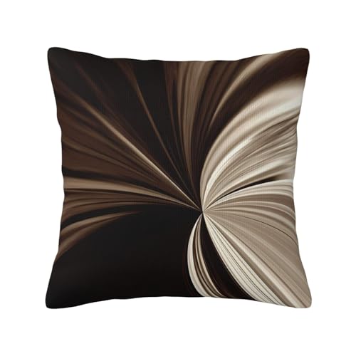 Milk Chocolate Swirl Abstract Print Throw Pillow Velvet 18x18In - color: Color-9, size: 18" x 18" (Pack of 1)