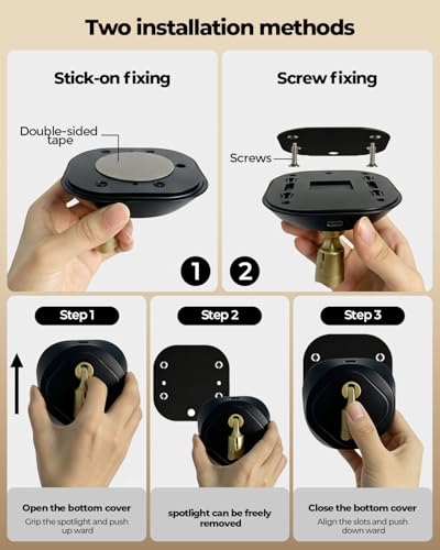 4 Pack Spot Lights Indoor Led Spotlight, Rechargeable Battery Wireless Up Lights Indoor Timer Remote, Small Dimmable Uplight for Plants Display Painting Dartboard Artwork Portrait Closet