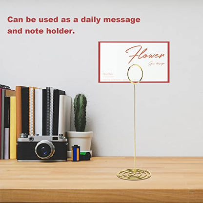 Table Number Holders, 10PCS Place Card Holder, Photo Holder (8.7" Gold) - color: Gold, size: Extra Large