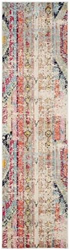 SAFAVIEH Monaco Collection Runner Rug - 2'2" x 6', Multi, Boho Chic Tribal Distressed Design, Non-Shedding & Easy Care, Ideal for High Traffic Areas in Living Room, Bedroom (MNC222F)