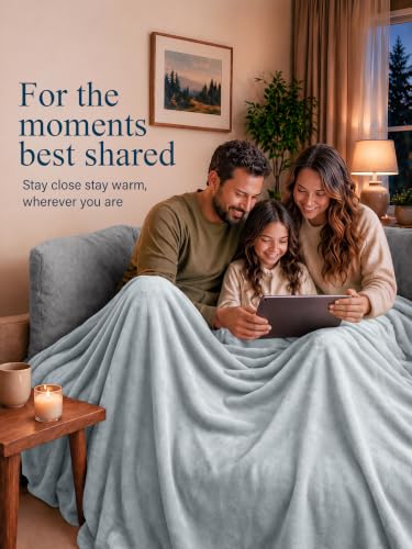 Utopia Bedding Soft Fleece Bed Blanket Throw Size Light Grey (50x60 Inch) - color: Light Grey, size: Throw (50x60 Inch)