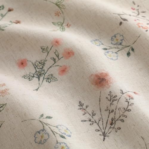 Boho Floral 100% Blackout Curtains 96 Inch 2 Panels Linen Texture - color: Blackout Vintage Florals, size: 52"W x 96"L (Pack of 2)