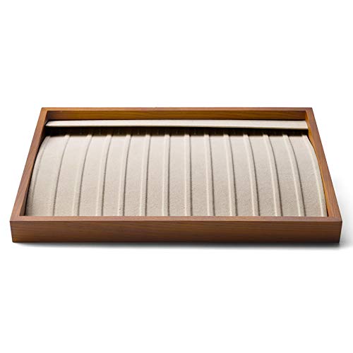 Oirlv Wood 13 Grids Necklace/Bracelet/Pendant Display Tray Jewelry Drawer Organizer Stackable Jewelry Trays (Creamy-white) - color: Creamy-white 13 grid necklace/pendant/bracelet tray