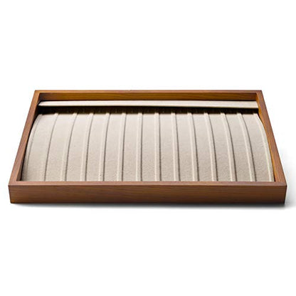 Oirlv Wood 13 Grids Necklace/Bracelet/Pendant Display Tray Jewelry Drawer Organizer Stackable Jewelry Trays (Creamy-white) - color: Creamy-white 13 grid necklace/pendant/bracelet tray