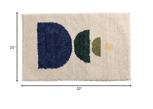 Boho Bathroom Rugs Non-Slip Abstract Bath Rugs Microfiber Cute Mat Black Washable for Tube/Washbasin/Toilet (Beige-Sunrise, 20"X32") - color: Beige-sunrise, size: 1'8" x 2'8" (Oblong)