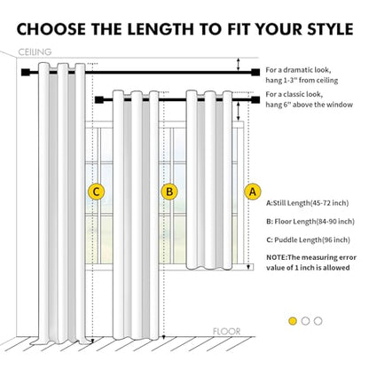 MIULEE Blackout Curtains for Bedroom Living Room 2 Panels, Thermal Insulated Room Darkening Drapes Grommet Noise Reducing Light Blocking Window Treatments 84 Inches Long 40x84 Inch Black (Pack of 2) - color: Black, size: 40"W x 84"L (Pack of 4)