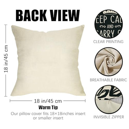 Fahrendom Keep Calm and Carry on Decorative Throw Pillow Covers - color: Geometric