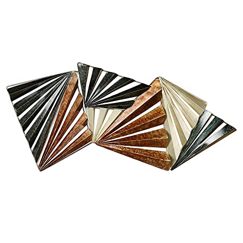 Touch of Class Convergence Abstract Wall Art - Multi Metallic - Large Metal Sculpture for Bedroom, Living Room - Contemporary Style Decor