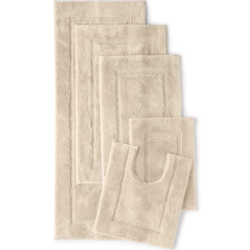 Lands' End Non Skid Bath Rug Dark Sand 16" x 23" - color: Dark Sand, size: 16" x 23" (Rectangular)