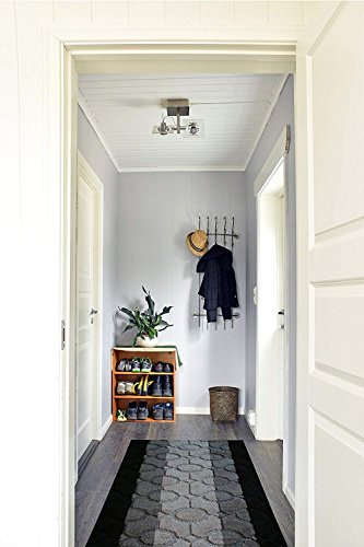 Hallway Runner Rug, 2'7" x 3' Washable Non-Slip Carpet Runner, Custom Size - color: Zigzag-grey, size: 2'7" x 3' (Runner)